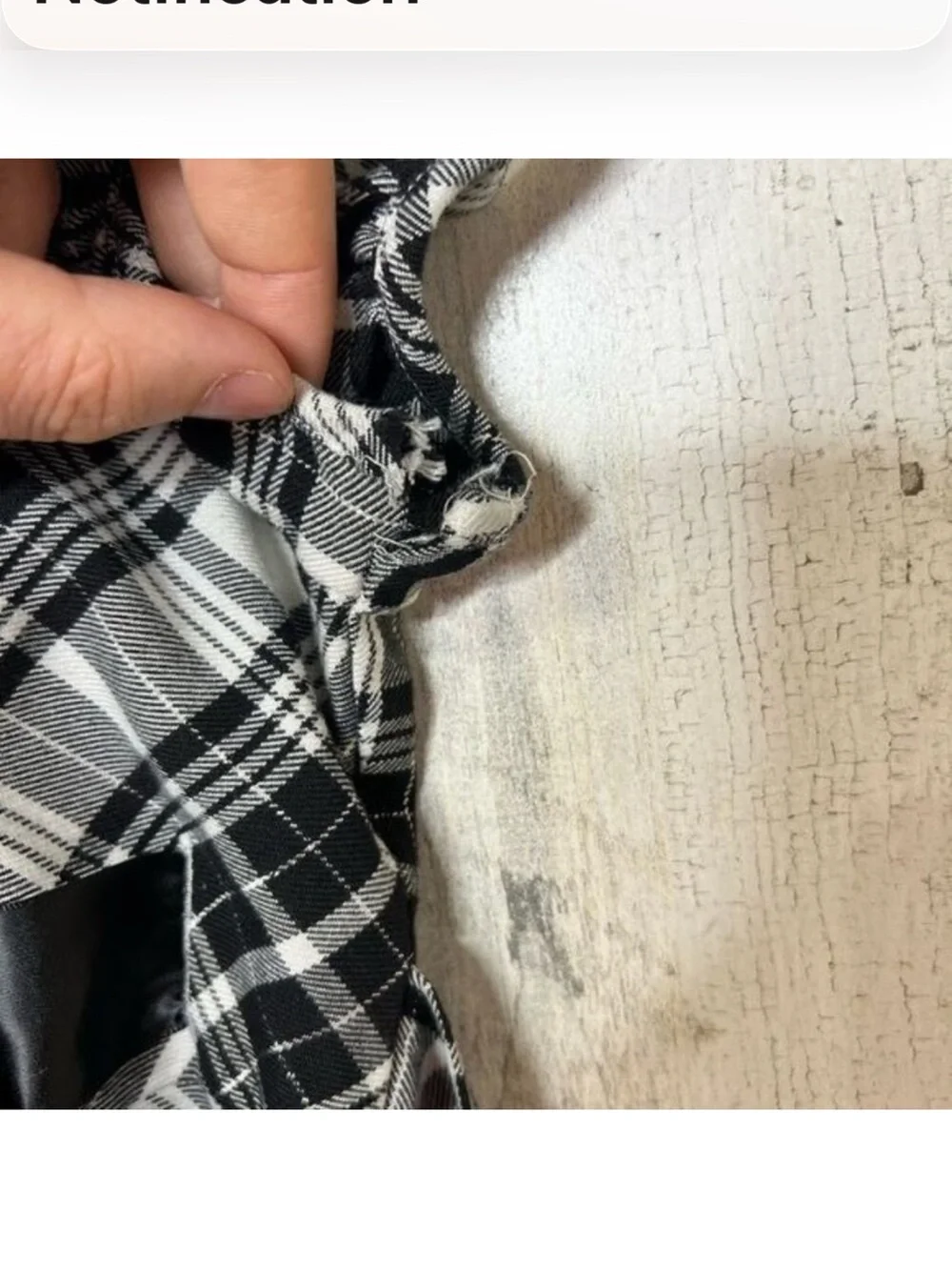 Ashley Ann Black White Plaid Dress Puff Sleeve Bow Rhinestone Fit Flare